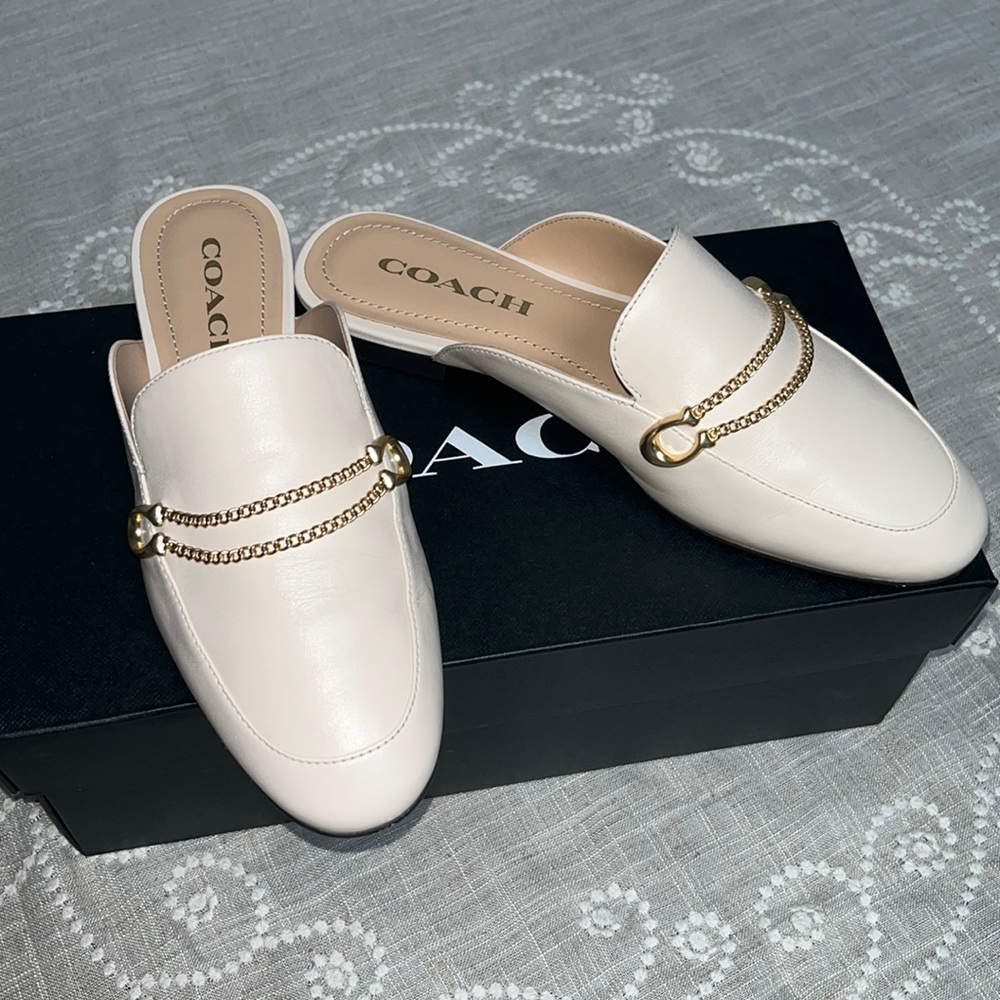 Coach Sawyer Sue slide leather shoes size 5.5 B